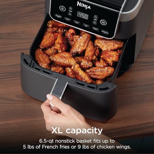 Ninja Air Fryer XL with MaxCrisp, 6.5 Qt, 6-in-1, Grey, AF181 | Max crisp, air fry, roast, bake, reheat, dehydrate, 1750W, 450F max, Fits 9 lbs wings - photo 9