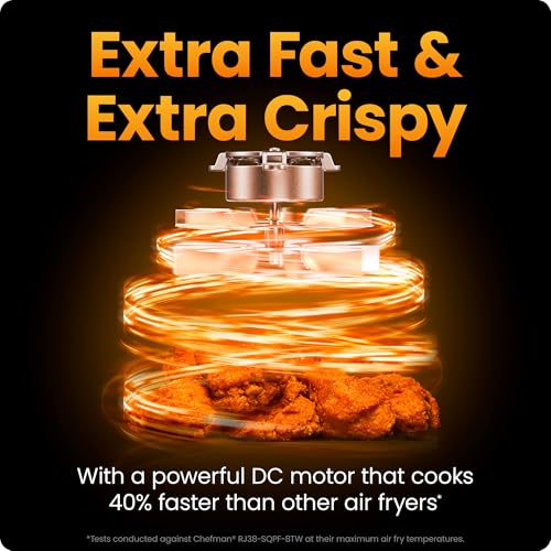 Chefman Air Fryer 9 Qt | TurboFry 7-in-1 High-Powered 450°F Cooking for Crispier and Even Results | XL Basket with Viewing Window | Air Fry, Bake, Broil, Reheat, Dehydrate, Defrost, Keep Warm - photo 4