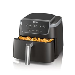 Ninja Air Fryer Pro, 5 Qt, 4-in-1, Grey, AF141 | Air fry, roast, reheat, dehydrate, 1750W, 400F max, Fits 4 lbs fries, Nonstick basket, Dishwasher-safe