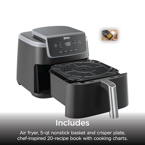 Ninja Air Fryer Pro, 5 Qt, 4-in-1, Grey, AF141 | Air fry, roast, reheat, dehydrate, 1750W, 400F max, Fits 4 lbs fries, Nonstick basket, Dishwasher-safe - photo 10