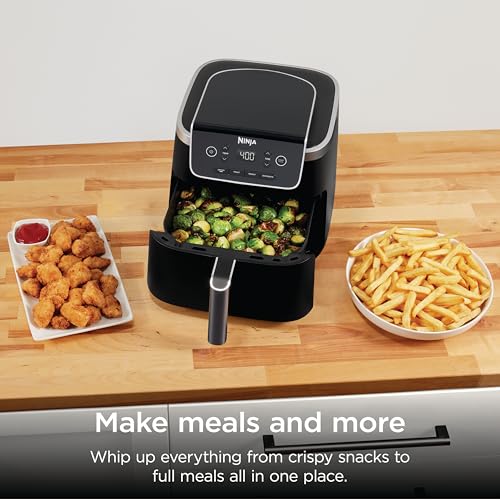 Ninja Air Fryer Pro, 5 Qt, 4-in-1, Grey, AF141 | Air fry, roast, reheat, dehydrate, 1750W, 400F max, Fits 4 lbs fries, Nonstick basket, Dishwasher-safe - photo 5