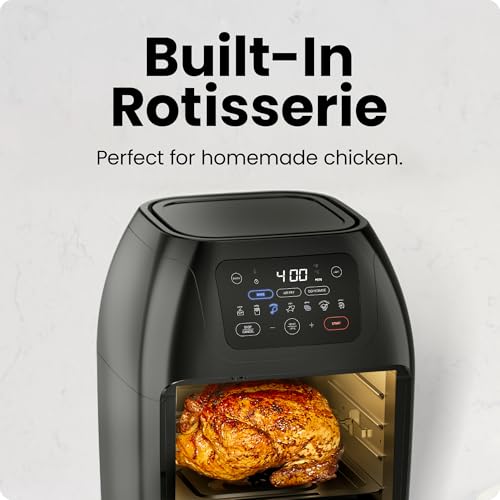 CHEFMAN Multifunctional Digital Air Fryer+ Rotisserie, Dehydrator, Convection Oven, 17 Touch Screen Presets Fry, Roast, Dehydrate, Bake, XL 10L Family Size, Auto Shutoff, Large Easy-View Window, Black - photo 5