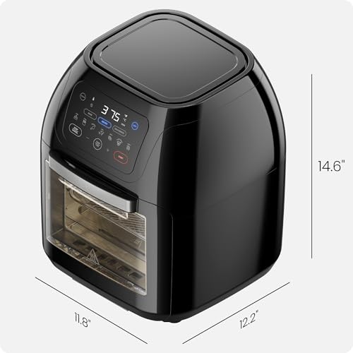 CHEFMAN Multifunctional Digital Air Fryer+ Rotisserie, Dehydrator, Convection Oven, 17 Touch Screen Presets Fry, Roast, Dehydrate, Bake, XL 10L Family Size, Auto Shutoff, Large Easy-View Window, Black - photo 8