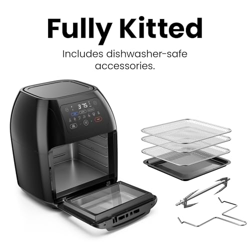 CHEFMAN Multifunctional Digital Air Fryer+ Rotisserie, Dehydrator, Convection Oven, 17 Touch Screen Presets Fry, Roast, Dehydrate, Bake, XL 10L Family Size, Auto Shutoff, Large Easy-View Window, Black - photo 7