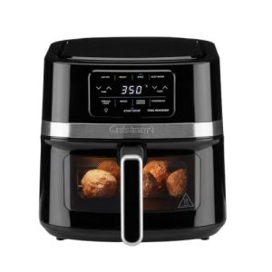 Cuisinart Air Fryer, 4.5-Quart Basket Fryer with 4 Cooking Functions to Air Fry, Roast, Bake, and Keep Warm, 4 Airfryer Presets, Dishwasher-Safe Parts, AIR-160NAS, Stainless Steel & Black