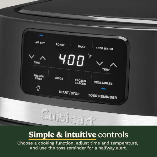 Cuisinart Air Fryer, 4.5-Quart Basket Fryer with 4 Cooking Functions to Air Fry, Roast, Bake, and Keep Warm, 4 Airfryer Presets, Dishwasher-Safe Parts, AIR-160NAS, Stainless Steel & Black - photo 3