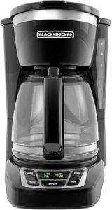 BLACK+DECKER 12-Cup Drip Coffee Maker with Vortex Brewing | 12-cup drip coffee maker with Vortex brewing for rich coffee extraction, programmable timer, Sneak-A-Cup and auto shutoff