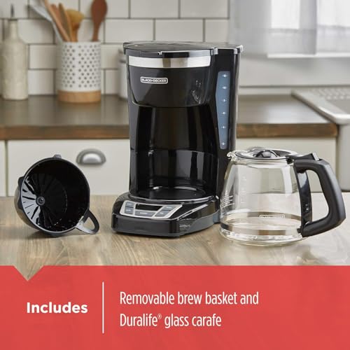 BLACK+DECKER 12-Cup Drip Coffee Maker with Vortex Brewing | 12-cup drip coffee maker with Vortex brewing for rich coffee extraction, programmable timer, Sneak-A-Cup and auto shutoff - photo 5