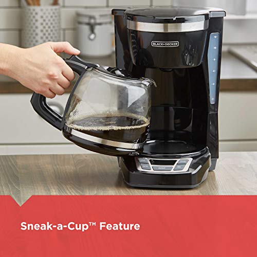 BLACK+DECKER 12-Cup Drip Coffee Maker with Vortex Brewing | 12-cup drip coffee maker with Vortex brewing for rich coffee extraction, programmable timer, Sneak-A-Cup and auto shutoff - photo 7
