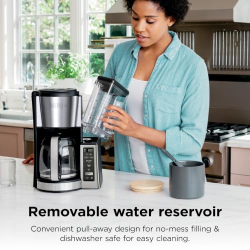 Ninja Fresh Brew Coffee Maker, 12 Cup Glass Carafe, Stainless Steel, CE251 | Programmable, Classic & Rich brew, 70-oz. Removable Water Reservoir, Small Batch, 24-hr Delay Brew, Adjustable Warming Plate - photo 4