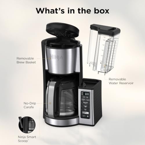 Ninja Fresh Brew Coffee Maker, 12 Cup Glass Carafe, Stainless Steel, CE251 | Programmable, Classic & Rich brew, 70-oz. Removable Water Reservoir, Small Batch, 24-hr Delay Brew, Adjustable Warming Plate - photo 8