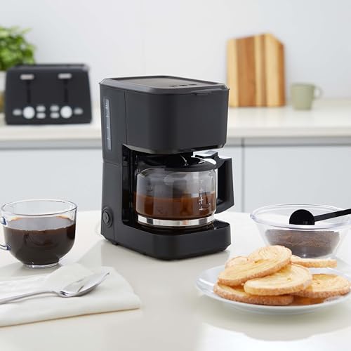 Amazon Basics 5 Cup Drip Coffee Maker with Glass Coffee Pot (0.8 Qt), Auto Shut-off, Auto Pause, Removable Filter Basket, Matte Black - photo 7