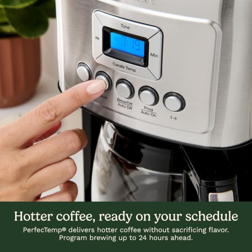 Cuisinart PerfecTemp 14-Cup Programmable Drip Coffee Maker, DCC-3200NAS | PerfecTemp hotter brewing with adjustable warming plate, 14-cup glass carafe, stainless steel - photo 2