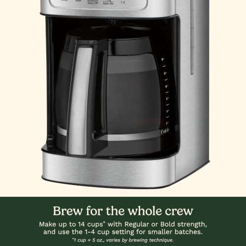 Cuisinart PerfecTemp 14-Cup Programmable Drip Coffee Maker, DCC-3200NAS | PerfecTemp hotter brewing with adjustable warming plate, 14-cup glass carafe, stainless steel - photo 3