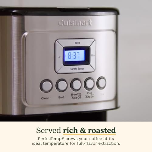 Cuisinart PerfecTemp 14-Cup Programmable Drip Coffee Maker, DCC-3200NAS | PerfecTemp hotter brewing with adjustable warming plate, 14-cup glass carafe, stainless steel - photo 4