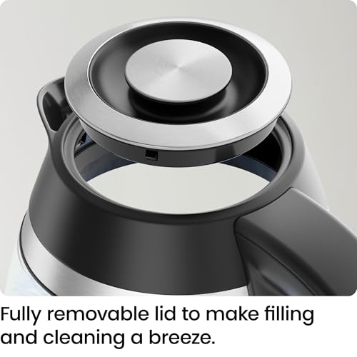 Chefman Electric Kettle, 1.8L 1500W, Hot Water Boiler, Removable Lid for Easy Cleaning, Auto Shut Off, Boil-Dry Protection, Stainless Steel Filter, BPA Free, Borosilicate Glass Electric Tea Kettle - photo 5