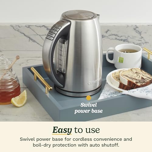 Cuisinart 1.7 L. Programmable Electric Kettle, Tea Kettle, CPK-17P1 | 6 temperature presets for hot water, 30-minute Keep Warm, 2-minute memory, stainless steel - photo 7