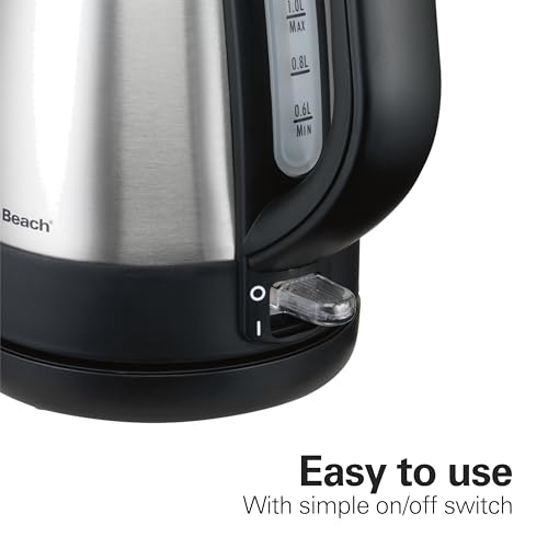 Hamilton Beach 1 Liter Electric Tea Kettle, Water Boiler & Heater | Fast Boiling 1500 Watts | BPA Free | Cordless Serving | Auto-Shutoff & Boil-Dry Protection | Mesh Filter | Stainless Steel - photo 7