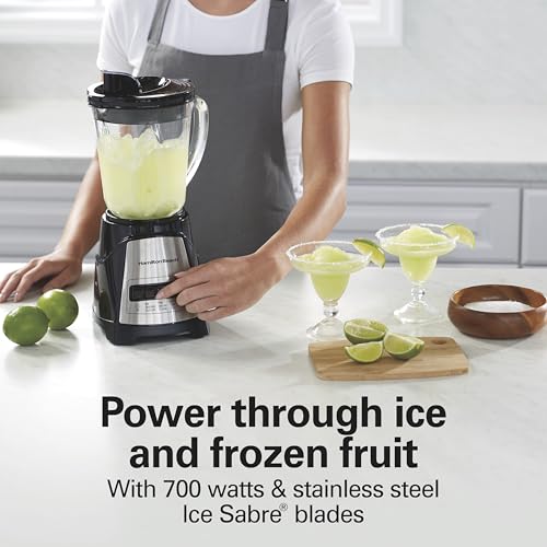 Hamilton Beach Power Elite Blender For Smoothies With Wave Action System | 40 oz. Glass Jar | 12 Functions Including Puree, Crush Ice | 700 Watts | Black | 58148AG - photo 2