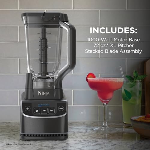 Ninja UltraCrush Professional Blender, 1000W, 72oz Pitcher, 3 Speeds, BP201 | 1000W Total Crushing blades power through ice & fruit. XL 72-oz pitcher, 3 manual speeds plus pulse. Dishwasher safe. - photo 7
