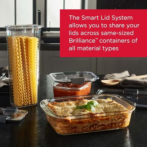 Rubbermaid Brilliance Glass Food Storage Containers, Assorted Sizes, Set of 9, BPA-Free, Leak-Proof, Clear - photo 4