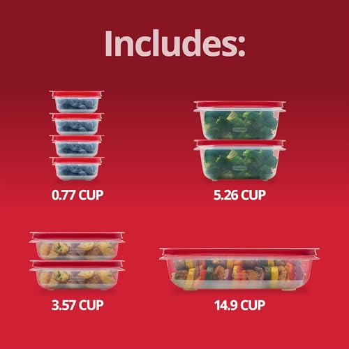 Rubbermaid EasyStore Large Containers, 18-Piece Set, Food Storage Containers with Lids - photo 6