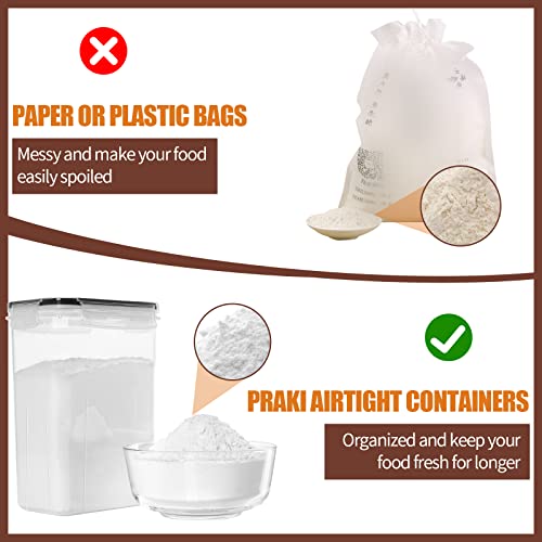 PRAKI Airtight Food Storage Containers Set with Lids - 24 PCS, BPA Free | Multiple Sizes Cereal Containers Storage Set, Pantry Organizers and Storage for Cereal Flour & Sugar - Labels & Marker, Black - photo 7