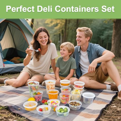 60 Sets (120-Piece) Deli Containers with Lids, 32/16/8 oz X 20 Set Each | Leak-Proof & BPA Free Airtight Takeout Plastic Food Storage Containers for Soup, Freezer/Microwave - photo 7