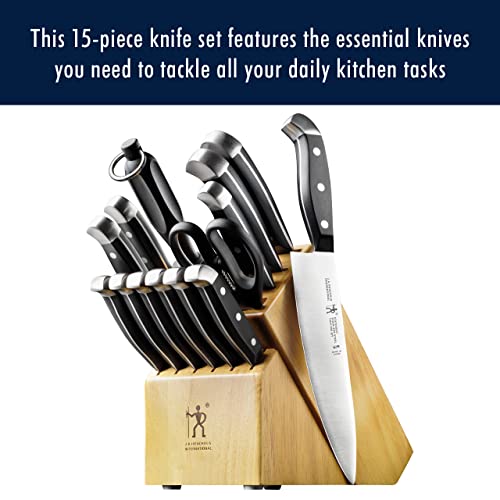 Henckels Statement 15 pc Knife Block Set, Razor-Sharp, German Engineered | Informed by 100+ Years of Mastery. Dishwasher safe, Comfortable Grip Ideal for Everyday Cooking. High Quality Stainless Steel - photo 3