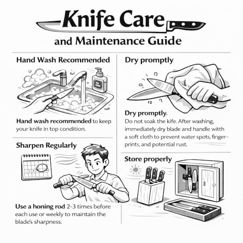 CAROTE 14-Piece Knife Set with Wood Block, Rust-Resistant, Cream | Razor-Sharp High Carbon Stainless Steel Knives, Long-Lasting Sharpness, Forged, Triple-Riveted Ergonomic Non-Slip Handles - photo 9