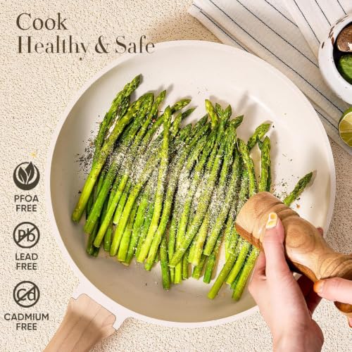 CAROTE 20pcs Pots and Pans Set, Nonstick Cookware Sets | Induction Cooking, Ultra Durable, Easy to Clean, Even Heating, All-Stovetop Compatible, PFOA-Free Kitchen Set - photo 4