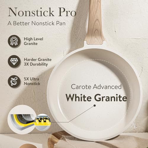 CAROTE 20pcs Pots and Pans Set, Nonstick Cookware Sets | Induction Cooking, Ultra Durable, Easy to Clean, Even Heating, All-Stovetop Compatible, PFOA-Free Kitchen Set - photo 8
