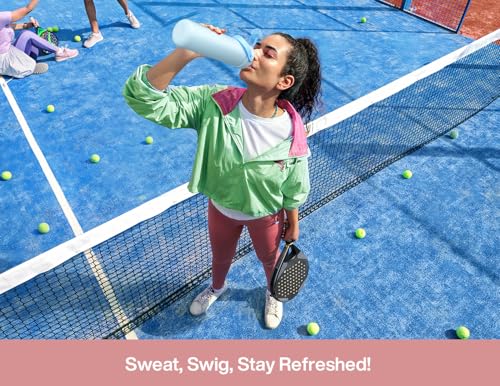 POWCAN 26 oz Insulated Water Bottle with 2-in-1 Straw and Spout Lid, Keep Cold 24H, Leak-Proof, Fits in Car Cup Holder, Stainless Steel Water Bottle for Sports, Travel, and School (Cotton Candy) - photo 7