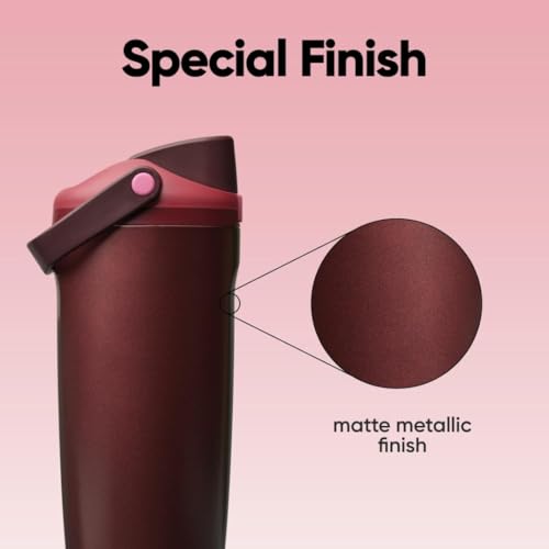 Owala FreeSip Sway Stainless Steel Water Bottle 30 oz Black Cherry - photo 6
