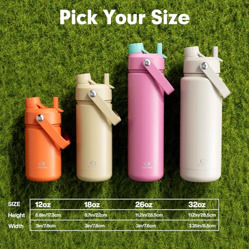 ENCOOL Insulated Water Bottle with Straw Stainless Steel Water Bottle, Leak-Proof, BPA-Free, Double Wall Vacuum Keeps Cold for 24 Hours for Sports, Travel, School (26 oz, Black Night) - photo 7