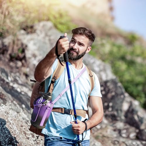 DYSANKY Insulated Water Bottle with Straw Lid & Portable Carrier Bag, 64oz | Thickened Stainless Steel Large Metal Sports Water Jug, Includes Spout Lid, BPA-Free, Half Gallon, Perfect for Gym & Hiking - photo 9
