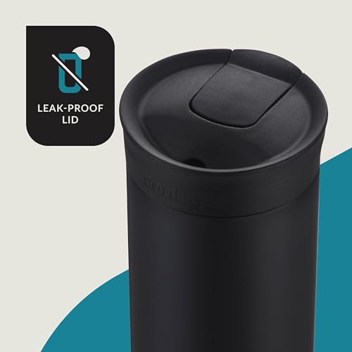 Contigo Huron Vacuum-Insulated Travel Mug, Licorice, 16oz | Leak-Proof Lid, Stainless Steel, Keeps Hot 6 Hrs or Cold 12, One-Handed Drinking, Fits Most Cup Holders - photo 2